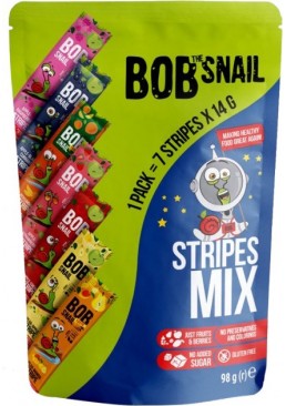 Конфеты фруктово-ягодные Bob Snail Ассорти страйпы, 98 г